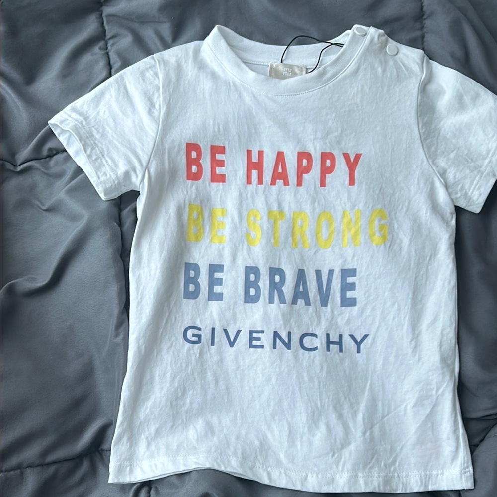 Givenchy White and Red Short Sleeve Tee